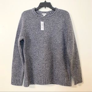L.L. Bean 100% Lambswool Sweater Gray Size Medium